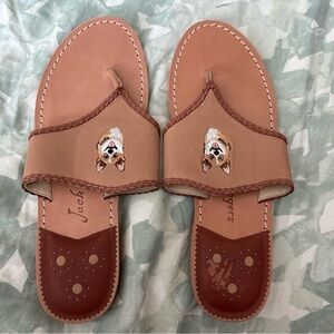 Corgi Jack Rogers Leather Flat Sandals